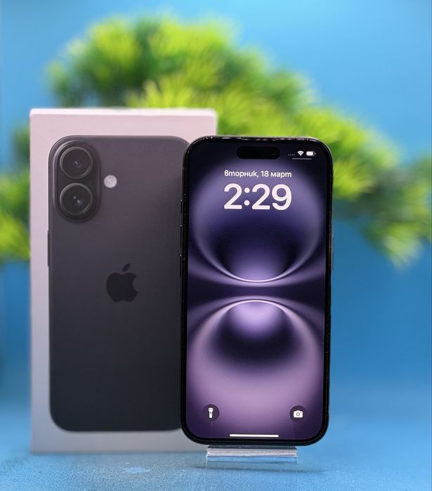 ГАРАНЦИОНЕН!!! Apple iPhone 16, 128GB, 5G, Black