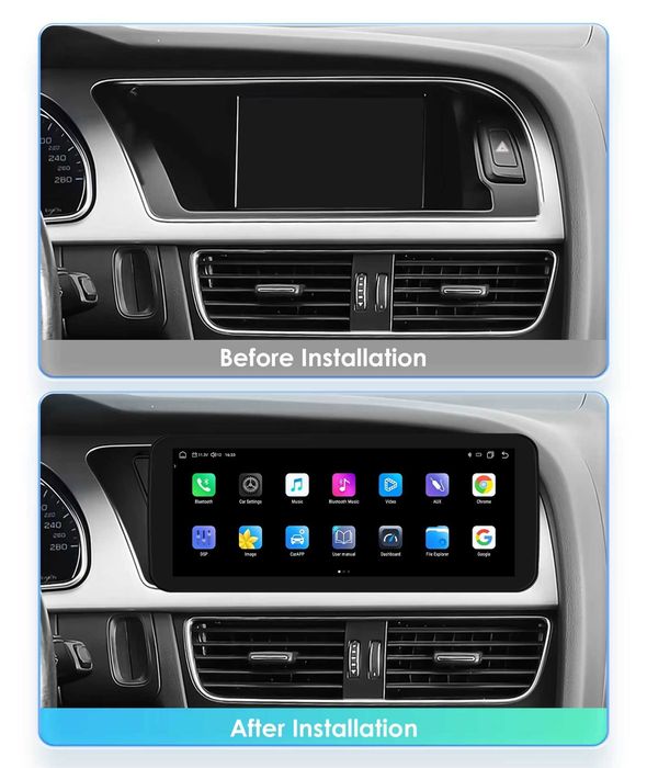 Мултимедия 10.25″ Android 14 за AUDI A4 A5 B8 07-16г CARPLAY - HIGH