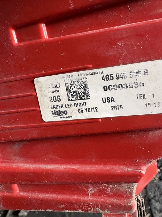 Стоп десен за Audi A6 седан 2013год.