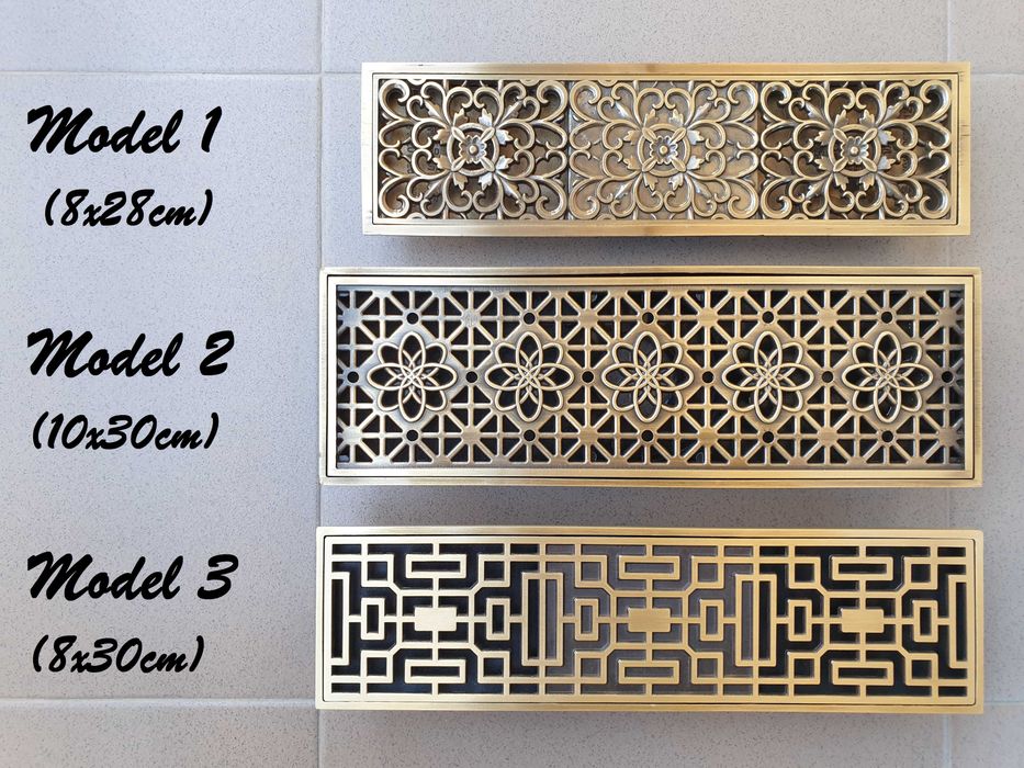 Rigola pardoseala baie, dus, alama, auriu antic