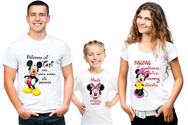 3 Tricouri personalizate cuplu tricouri personalizate familie