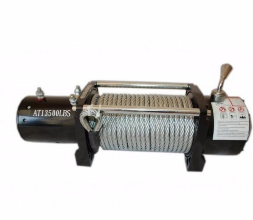 ЛЕБЕДКА  12V 6.5  тона за  28м стоманено въже заДжипове и Пътна помощ