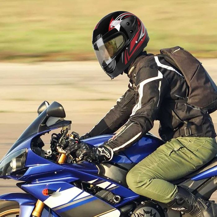Casca Moto/Scuter/ATV, viziera detasabila, marime universala, Negru