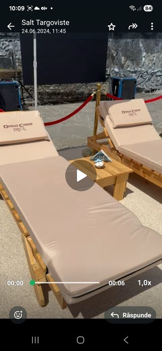 Sezlong saltea baldachin perdele