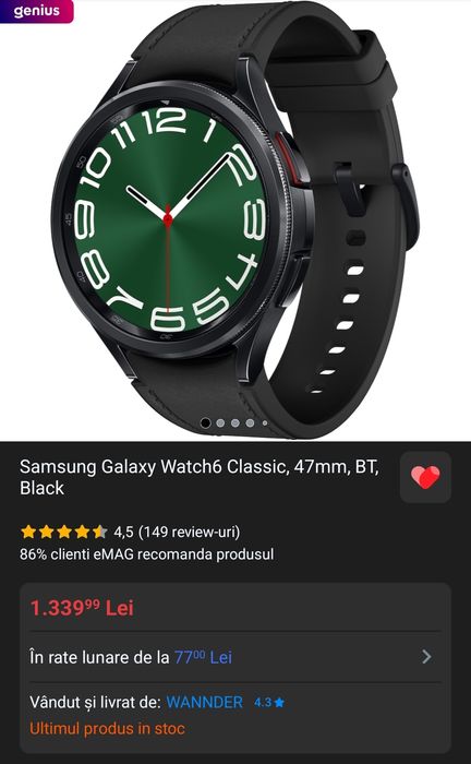 Vand Smart watch6 classic in stare perfecta