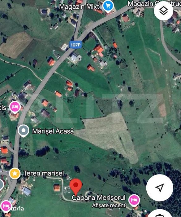 Teren de vanzare in Marisel – 1200 mp, Intravilan, Zona Partie Schi