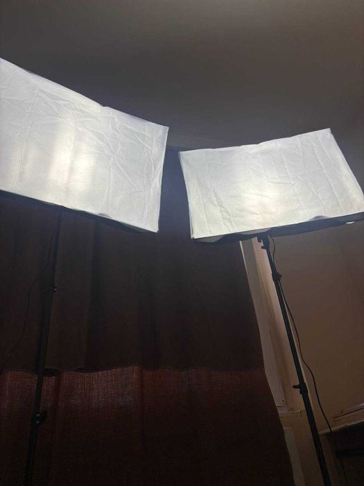 2бр. Светлини Softbox LED, 50х70см, 2м височина, 4 крушки
