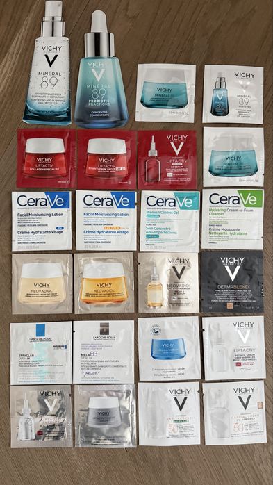 Vichy, La Roche, Cerave, Loreal козметика за лице и тяло