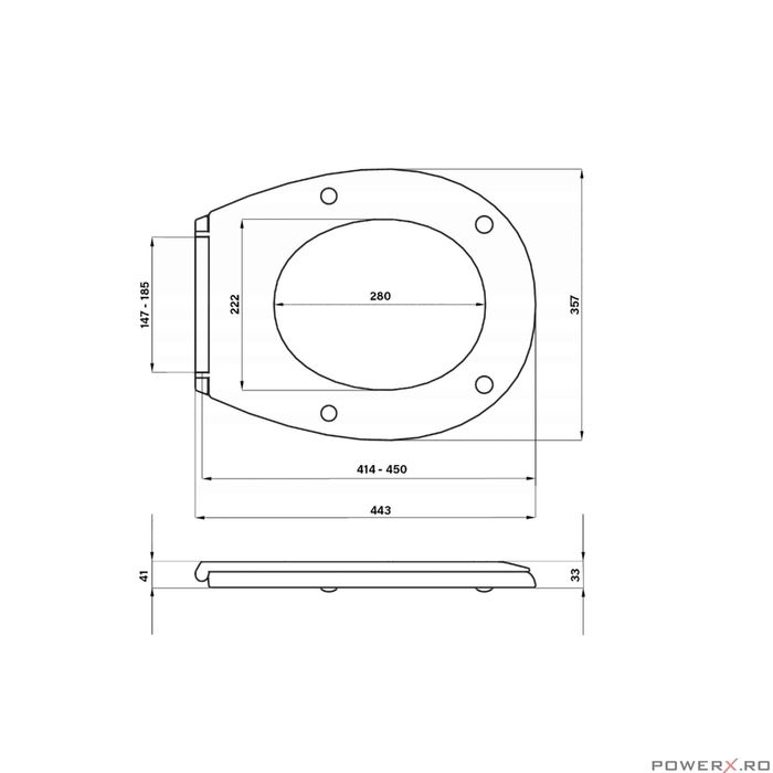 Capac wc, toaleta, universal, inchidere silentioasa, model Slim, Sepio