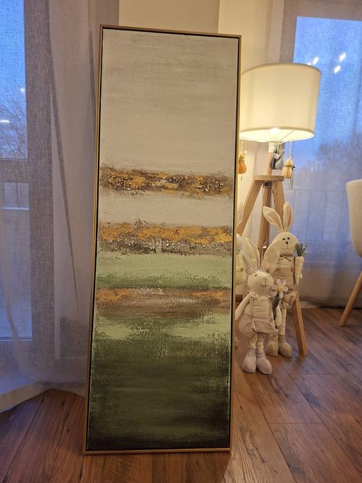 Модерни абстрактни картини в зелено и златно