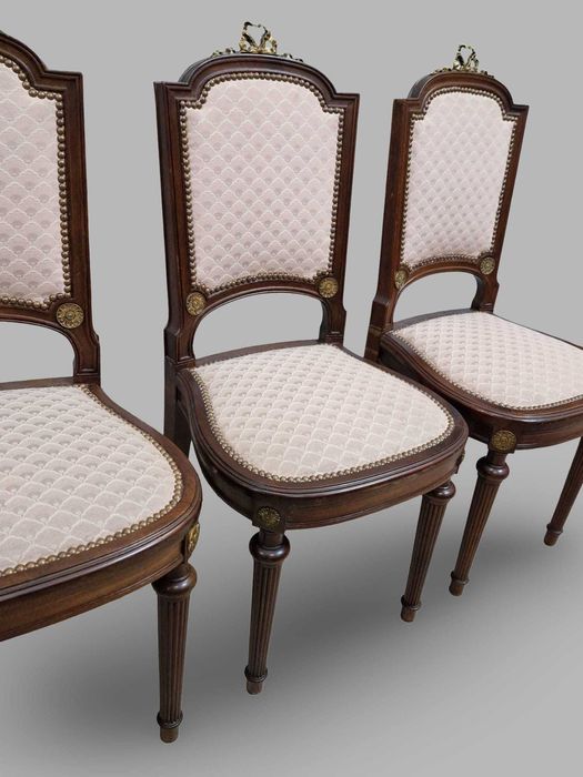 6 броя трапезни махагонови столове