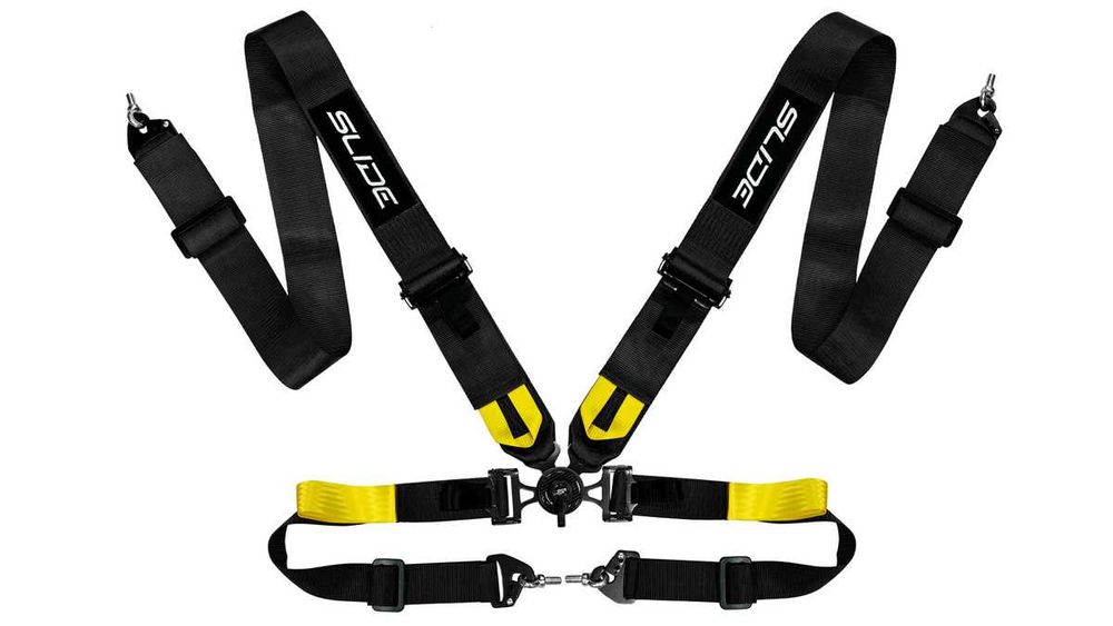 Четири точкови спортни състезателни колани спортен колан Slide V2 Quick BLACK 4P 3" JB-PA-080