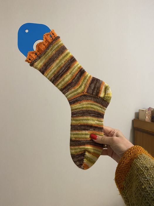 Вязаные теплые носки.