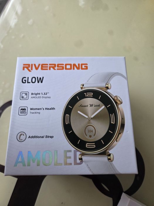 Smartwatch Riversong GLOW, 1,32", rosegold, doua bratari