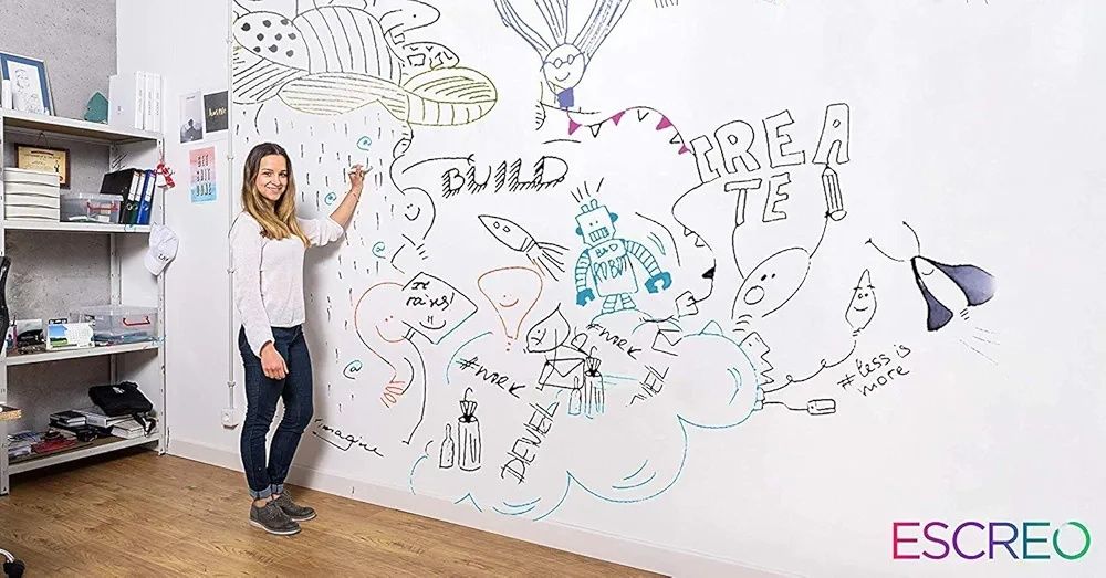 ESCREO Комплект Бяла Боя за Писане