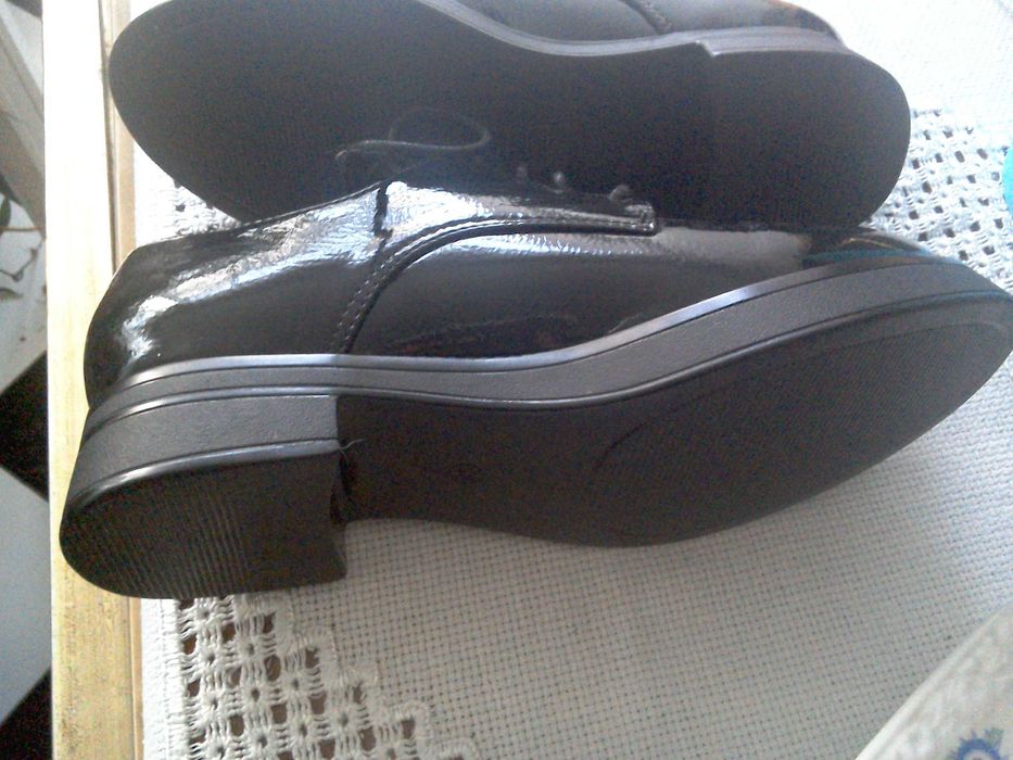 Pantofi noi, platformă, damă, piele ecologică lăcuită - mărimea 36