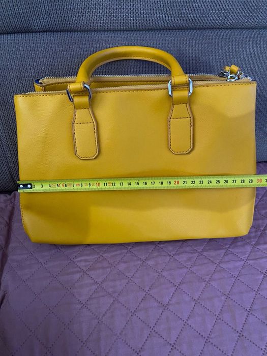 Дамска чанта Mango горчица