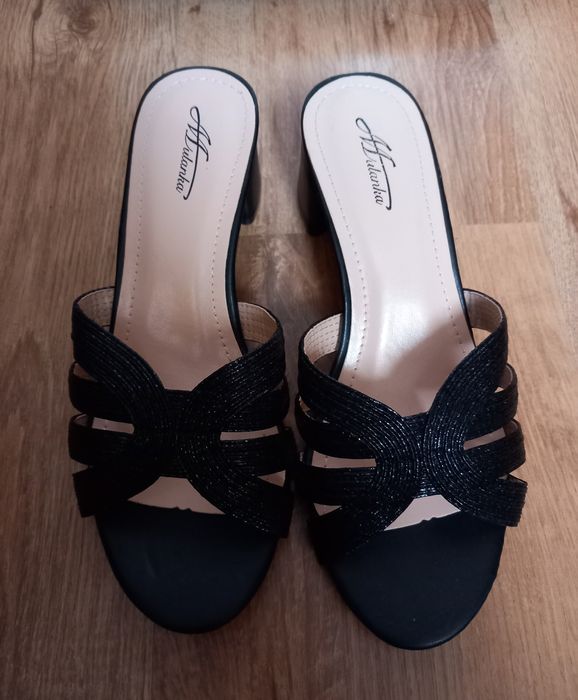 Saboți papuci negri eleganți dama 38