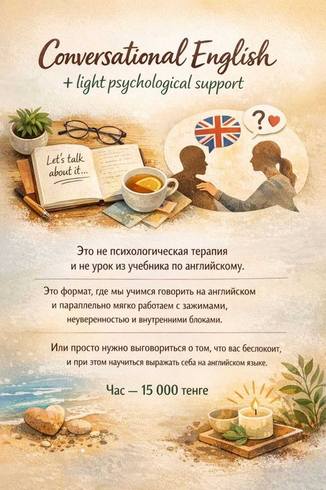Conversational English + light psychological support