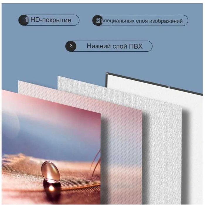 ALR Экран для Проектора 120" с Чёрной Рамкой, Антибликовый