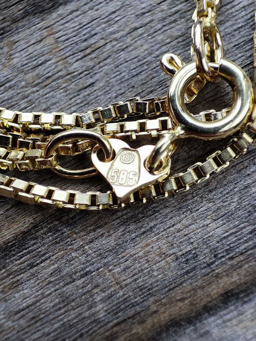 Lantisor lant aur 14k retro zale pline Caseta Venetia 7.81g. lungime 69 cm Artmax.ro