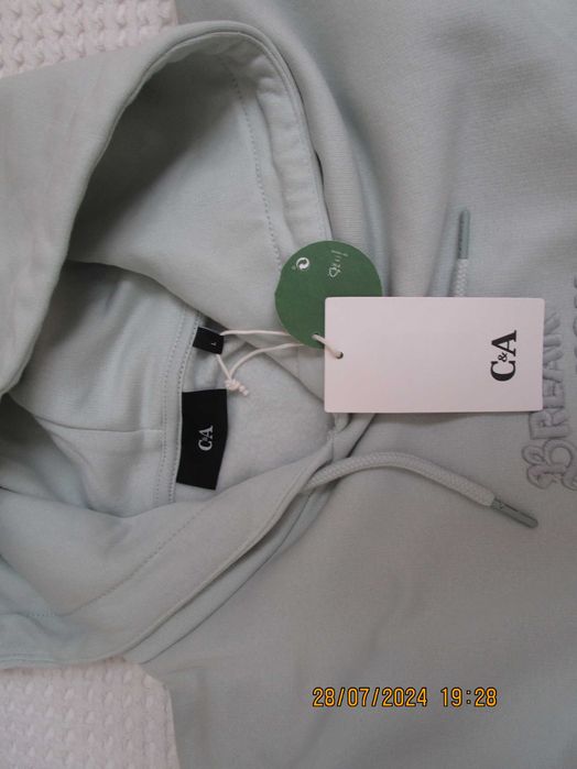 Мъжки суитшърт, размер L, бледо зелен