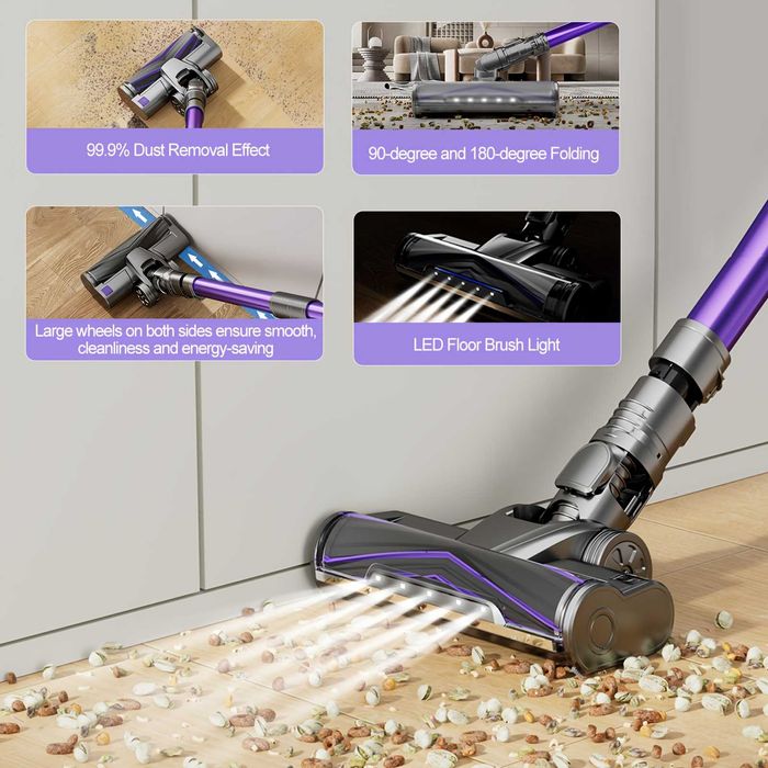 Безжична Вертикална Прахосмукачка Yanhama H5 650W 75000Pa 4-в-1 70 Мин