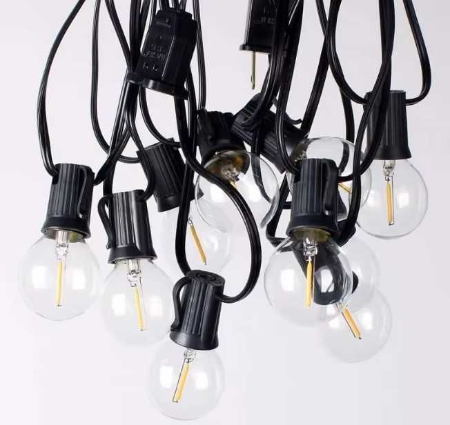 Ghirlanda 15 M, cu 25 Becuri LED și 2 becuri rezerva,Interior Exterior