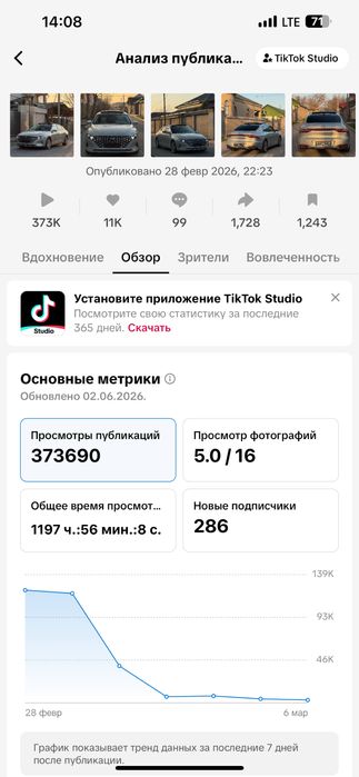 Тик ток аккаунт