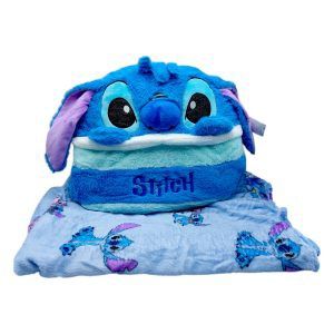 Плюшена играчка Стич 30 Х 30 Х 30см, с одеяло 180 х 100 см, Стич