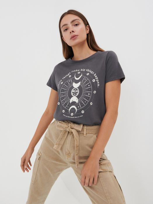 Tricou cu print Sinsay