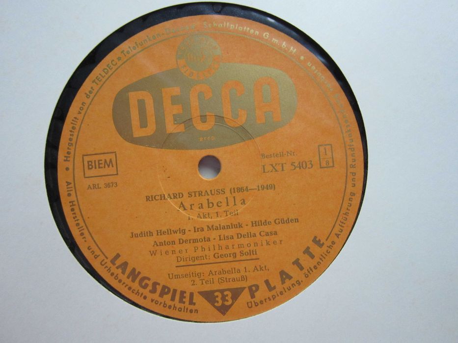 vinil rar Arabella Strauss 4LP Georg Solti 1958 Lisa Della Casa,London