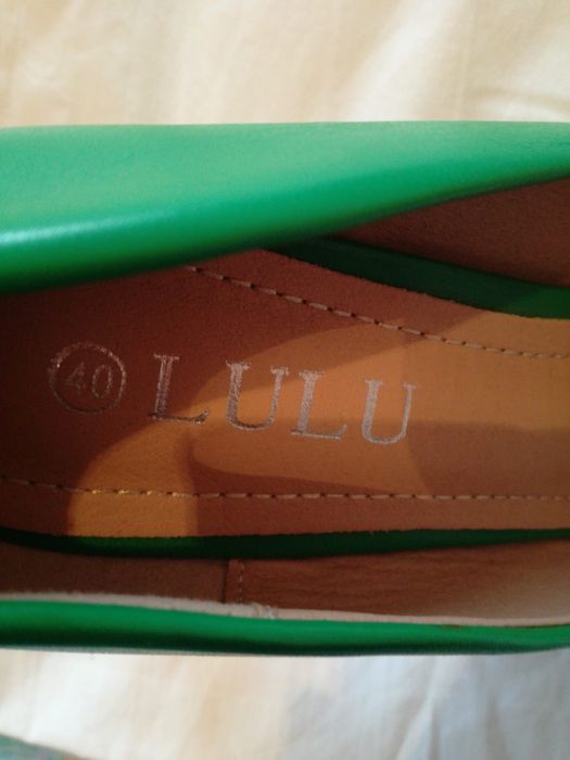 Pantofi noi verzi din imitație piele