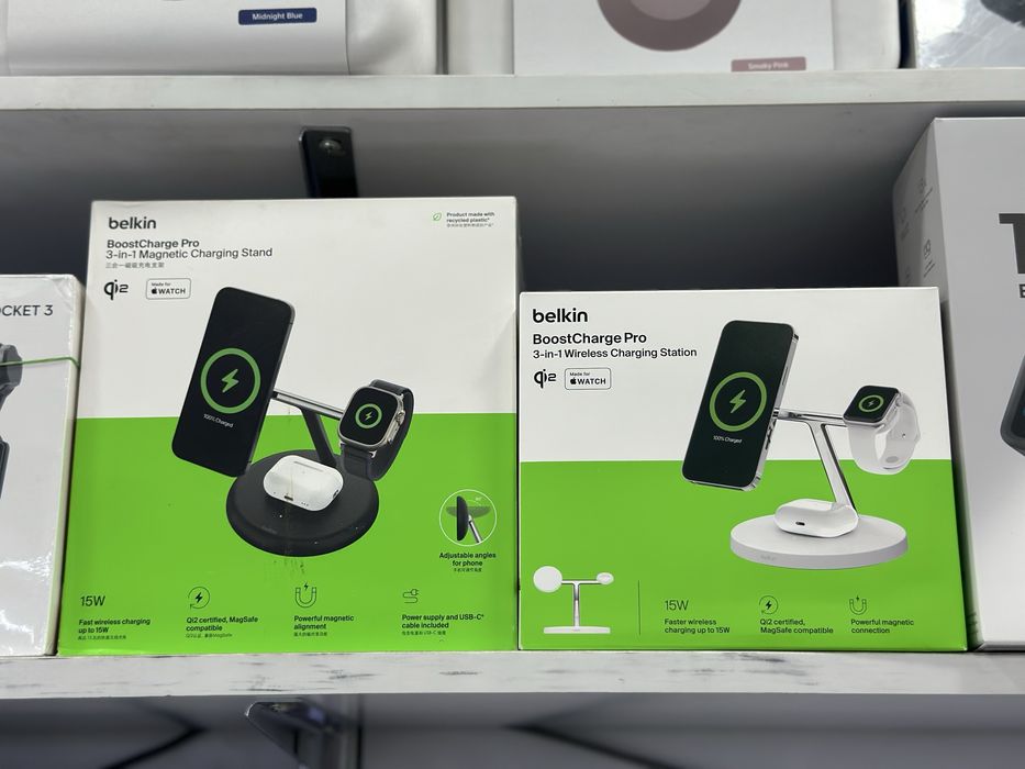 BoostCharge Pro 3-in-1 Magnetic Wireless Charging Stand with Qi2 15W