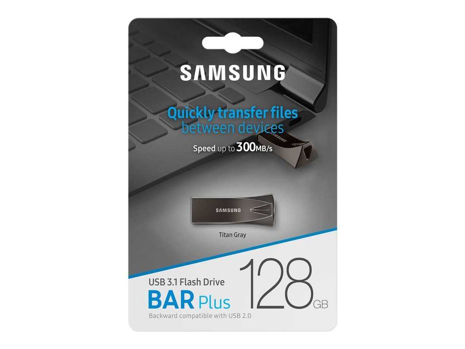 SAMSUNG Bar Plus 128GB USB 3.1 Titan Gray
