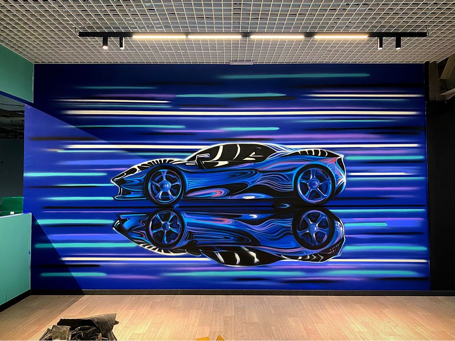 Роспись стен. Мурал. Граффити. Художник