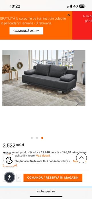 Canapea 3 locuri Mobexpert