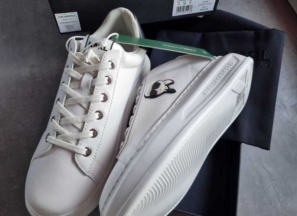 Adidasi karl Lagerfeld din piele cu logo