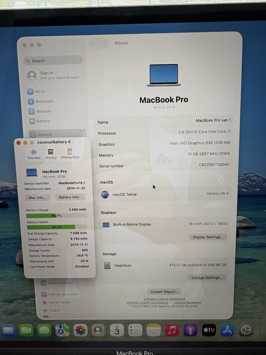 Apple MacBook Pro 16  - Core i7 / 16GB RAM / 512GB SSD / Radeon Pro 5300M