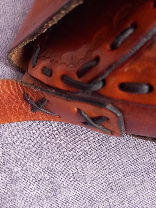 Уникална дамска чанта естествена кожа с закопчалка от рог