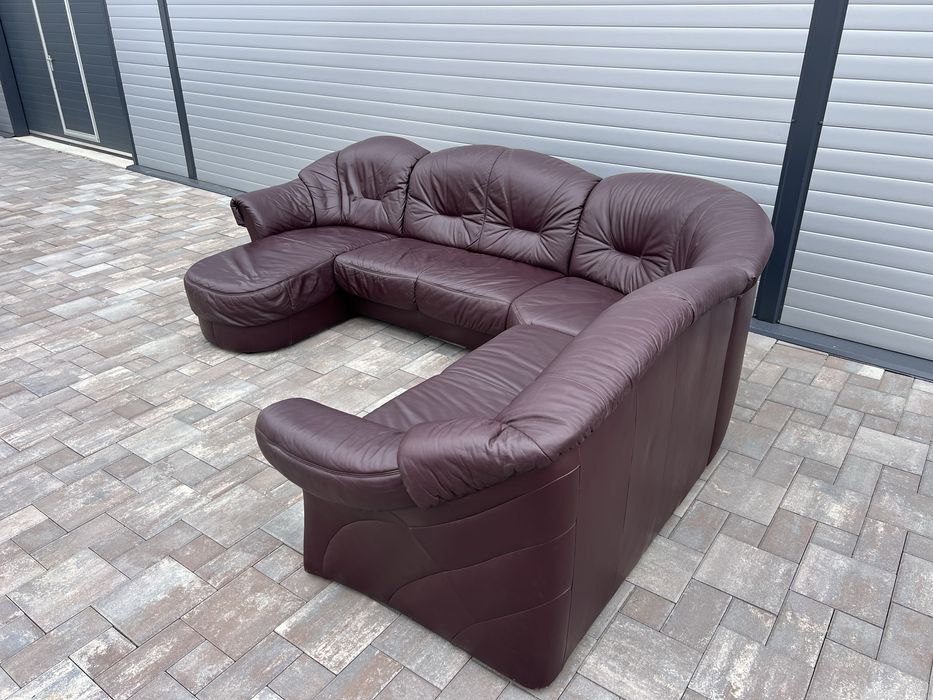 Coltar Living ~ Sufragerie XXL Piele Naturala  Forma U