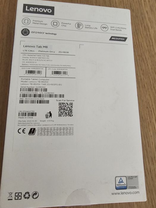 Lenovo tablet M8