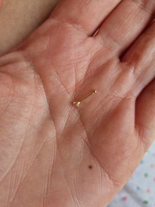 Vand piercing din aur, pentru nas