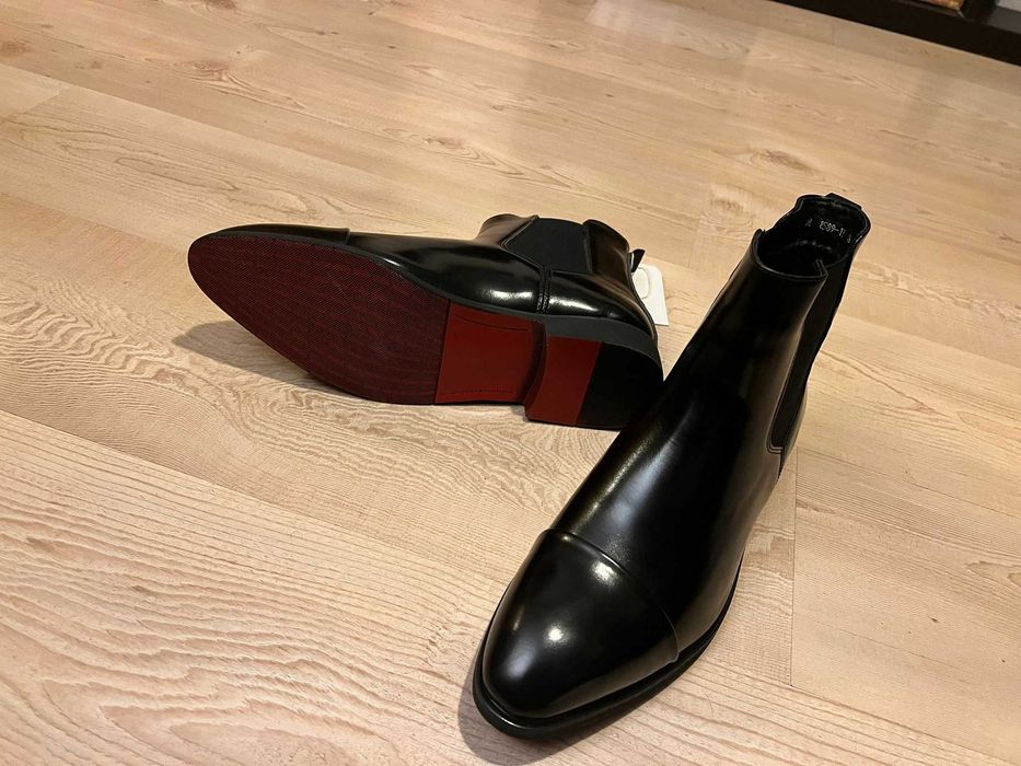 Продавам боти нови Annibale Carracci Leather Chelsea Boots (46)– Черни