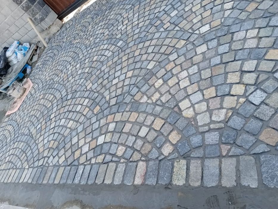 Укладка брусчатки и тротуарной плитки