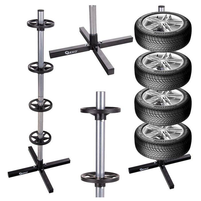 Stand suport pentru depozitare set 4 anvelope roti auto geko