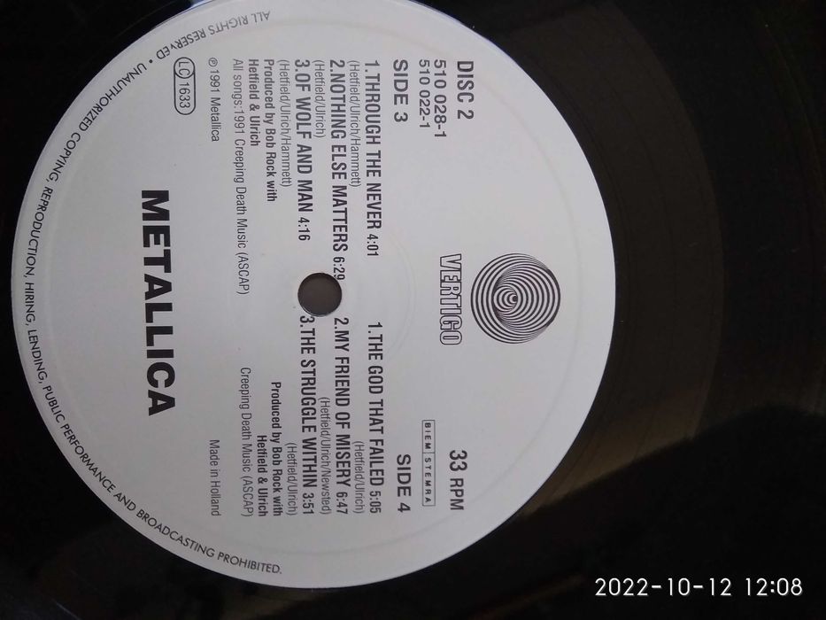 винил Metallica   4 albums