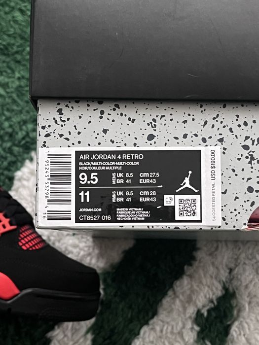Jordan Retro 4 Red Thunder 43