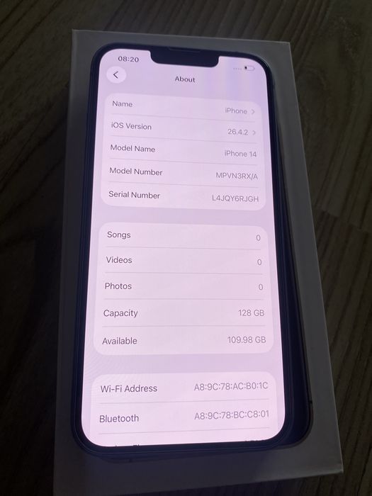 iPhone 14 Blue , 93% Bateria