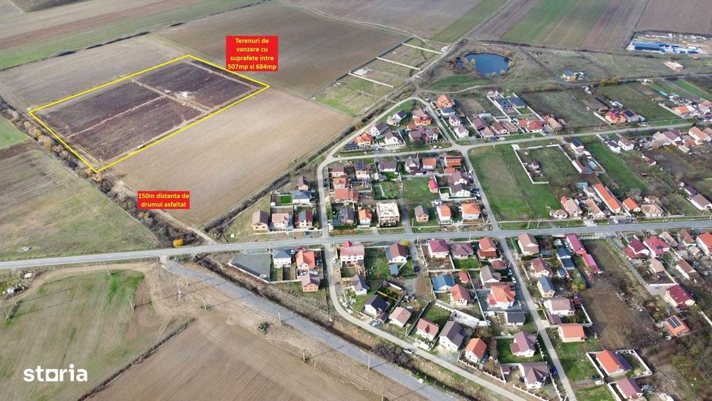 Terenuri Bucovat, cu utilitati – 58 euro/mp+TVA – in 2 rate